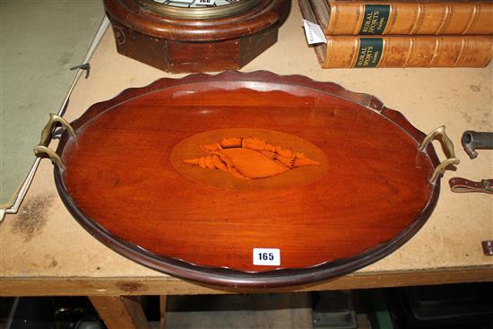 A Sheraton revival marquetry tray